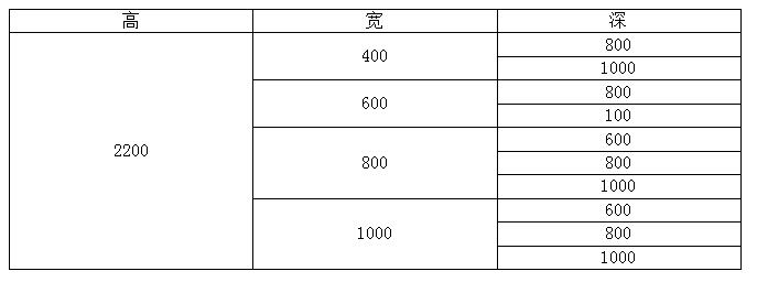 四川低壓抽出式開(kāi)關(guān)柜尺寸